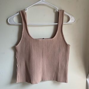 Forever 21 Light Pink Rib Tank Top